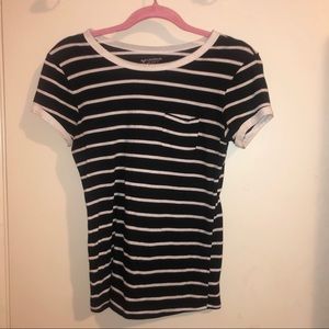 Arizona Jean Co. Black and White Strips T-Shirt